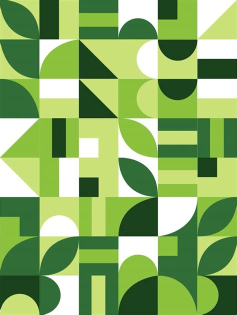 Green Geometric Pattern Vector In Graphics Design Ideas Grass