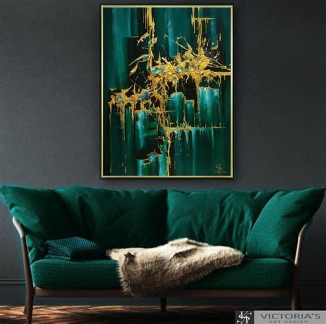 Oil Painting Original Oil Painting Abstract Modern On Canvas Golden