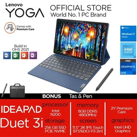 Promo Lenovo Ideapad Duet 3i 2in1 Touch Intel N200 8GB 256SSD 11 5 2K