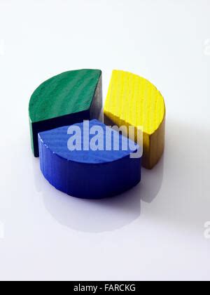 Building Blocks Representing A Pie Chart Stock Photo Alamy