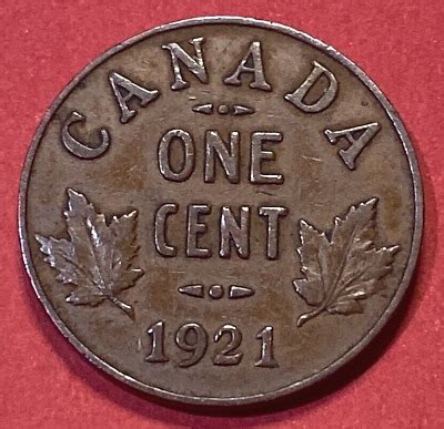 Canada One Cent Coin George V Small Canadian Bronze One