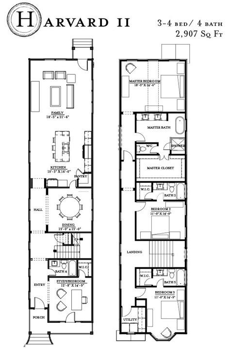 Perfect For Guests Floor Plans Narrow House Plans How To Plan