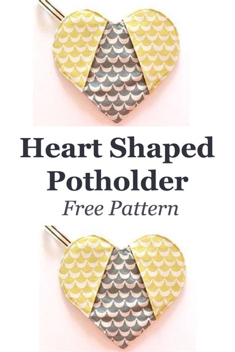 Heart Shaped Potholder Free Pattern Sewing With Scraps Sewing