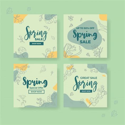 Premium Vector Spring Collection Social Media Banner Template