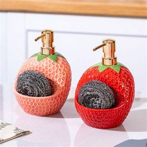 Kitchen Dishwashing Liquid Dispenser Bottle Bathroom Ceramic Liquid