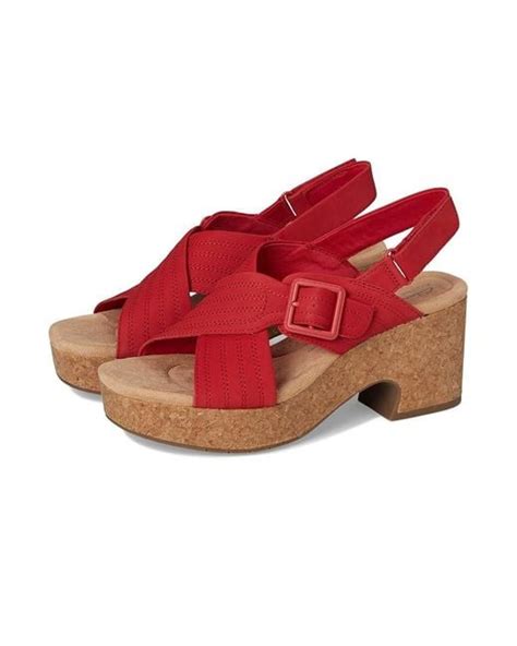 Clarks Nerisa West Sandals B In Red Lyst