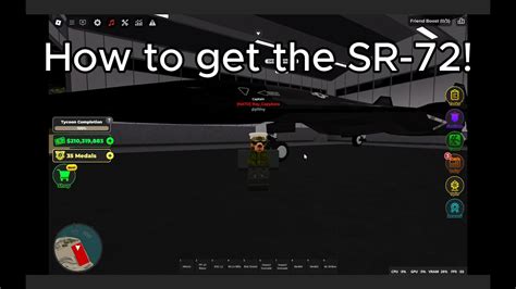 How To Get The SR 72 Darkstar In War Tycoon Roblox Fast YouTube