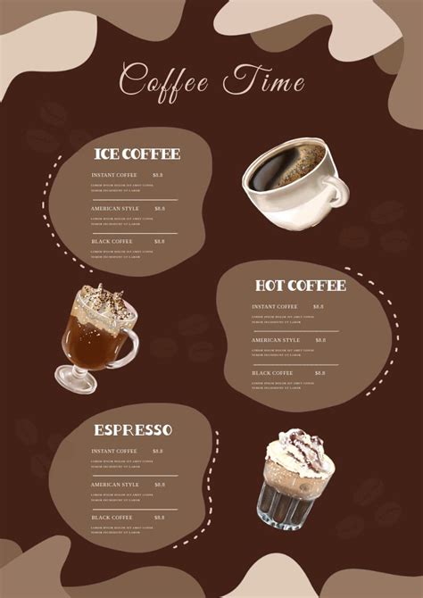 Edit Brown Creative Cafe A Delightful Menu Template For Your Design