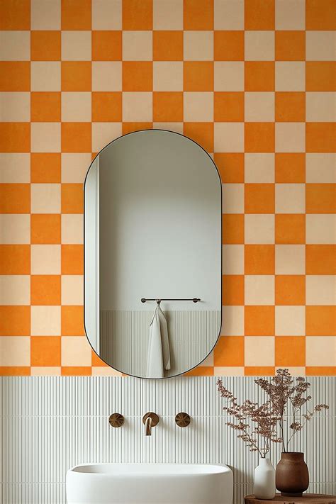 Tiles 002 F - Checkerboard Carta Da Parati - Piastrelle 002 F ...