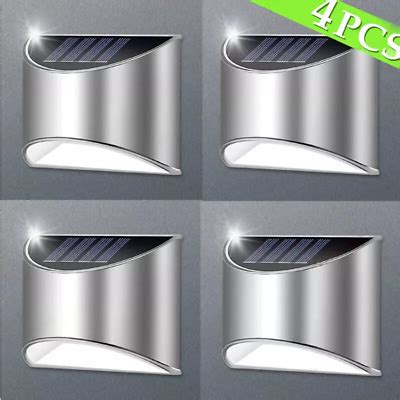 X Solar Powered Door Fence Wall Lights Led Outdoor Garden Lamp