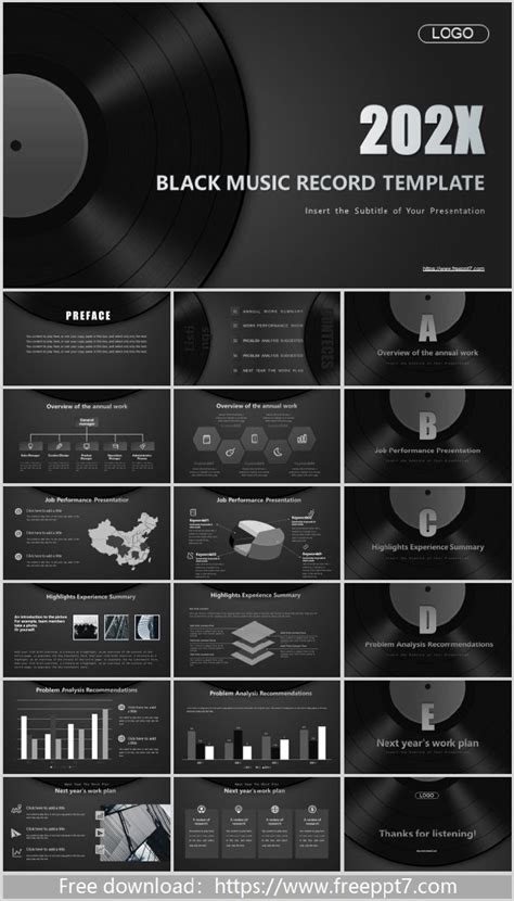 Vinyl Record PowerPoint Templates Google Slides