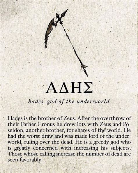 Hades God Of The Underworld