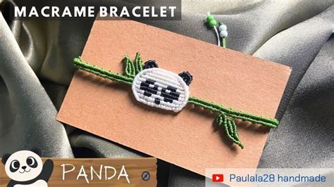 Macrame tutorial How to make Panda bracelet Vòng tay pulsera de hilo