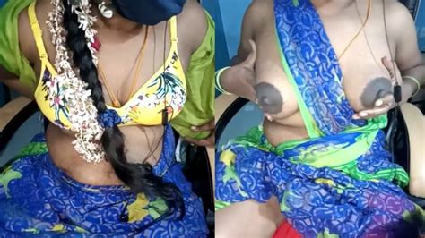 Tamil Mallu Aunty Open Saree Blouse Nude Boobs Tightness Puffy Nipples