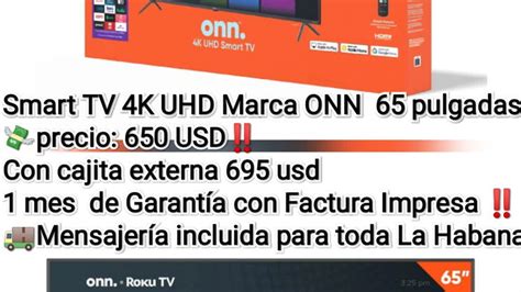 Smart TV 4k UHD ONN De 65 Pulgadas Con Transporte En La Habana Cuba