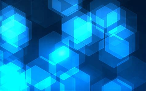 Blue Hexagonal Shapes Wallpaper