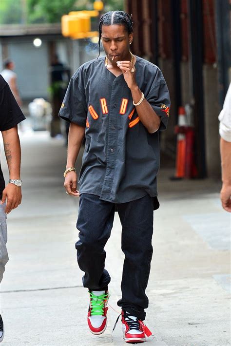 Celebrity Street Style Asap Rocky Wears Unreleased Off White X Air