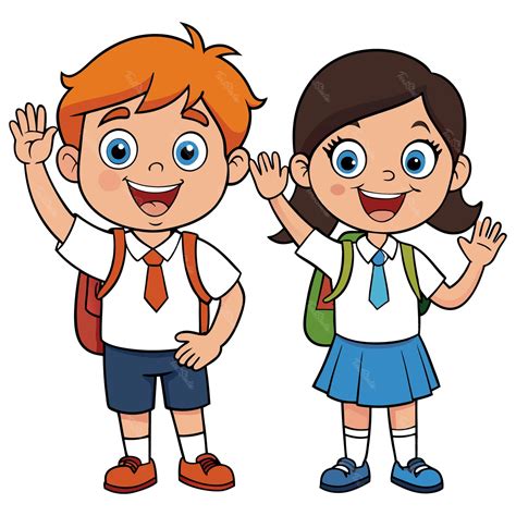 Cartoon Characters School Illustration Vector File Illustrator PREMIUM