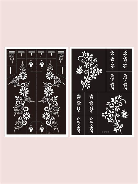 4sheets Floral Pattern Tattoo Stencil Pattern Tattoo Tattoo Stencils