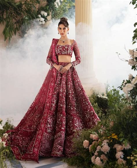 Pink Pakistani Indian Wedding Dresses Barat Suits Bridal Party Lehenga