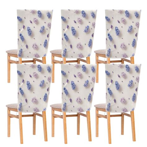 Wobogo Purple Hyacinth Flowers Dining Room Chair Covers Pieces Super