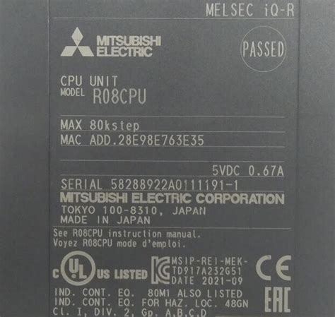 Mitsubishi Plc Central Processing Unit R Cpu Tested Ebay