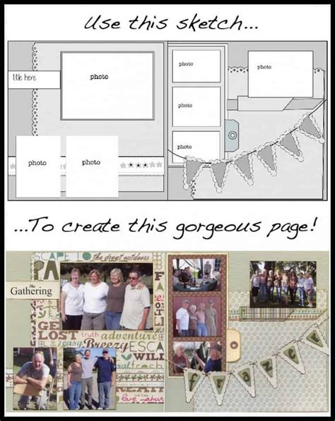 Four Samples Of Scrapbooking Templates For Quick Designs Simple