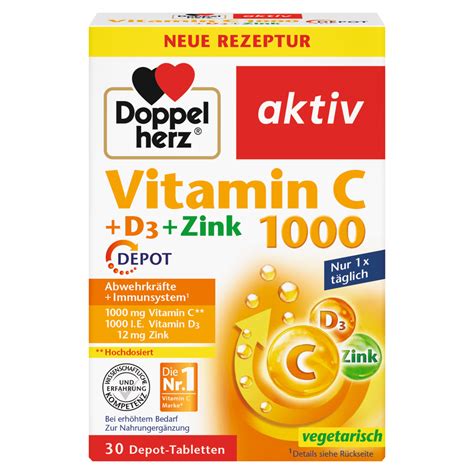 Doppelherz Aktiv Vitamina C 1000 D3 Zinc DEPOT Doppelherz Doppelherz