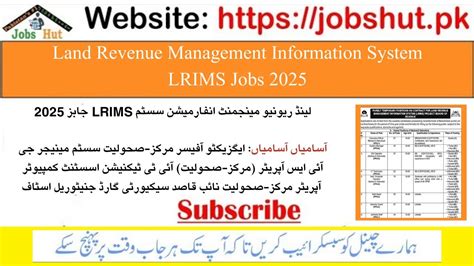 Board Of Revenu Balochistan Jobs 2025 Land Revenue Management