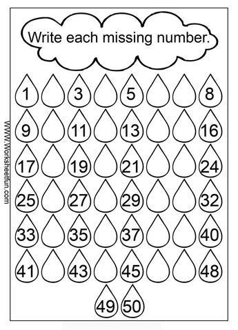 Missing Numbers 1 50 3 Worksheets Sight Has Lots Of Good Math