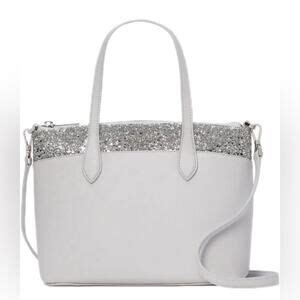 Kate Spade Bags Nwt Kate Spade Flash Glitter Satchel In Silvergray