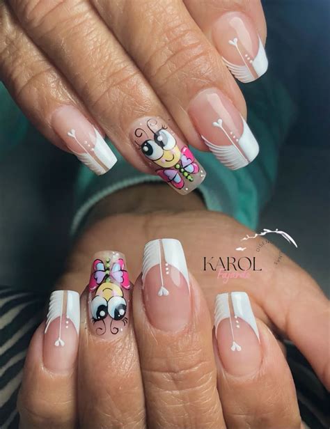 Uñas KarolF Manicura de uñas Uñas elegantes y sencillas Uñas muñecos