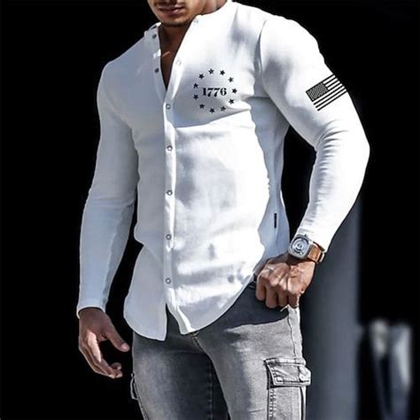 Men S T Shirt Tee Cool Shirt Long Sleeve Shirt Graphic Letter V Neck