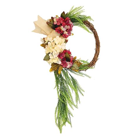 Spring Summer Wreath For Front Door Artificial Flowers With