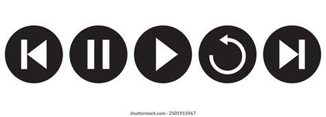 Previous Icon Glossy Round Button Photos Images Pictures Shutterstock