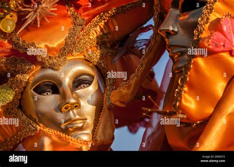 Woman Dressed Up For The Carnival Of Venice Venice Veneto Italy