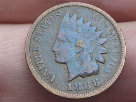 Indian Head Cent Penny Vg Fine Details Toned Ebay