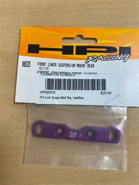 Hpi Racing Front Lower Suspension Mount Rear Aluminum Purple