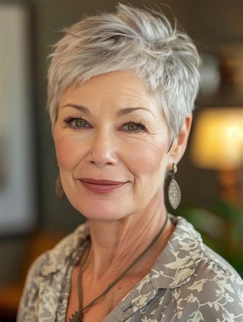 Short Grey Hairstyles For Women Over Short Haircuts For Elderly