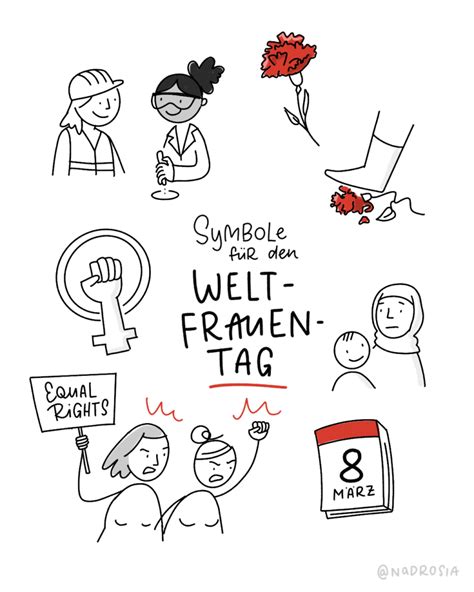 Symbole Rund Um Den Frauentag Sketchnote Love