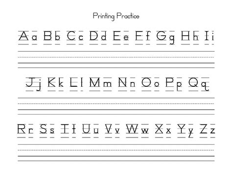 Upper And Lowercase Letter Printables