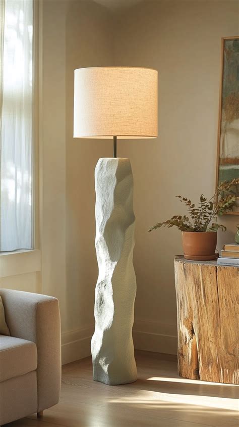 Serene Wabi Sabi Reading Nook With Modern Floor Lamp Inspiration