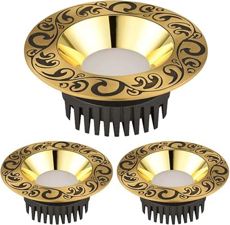 3pack 4 Inch 5 Inch Brass Canless Recessed Downlight Ceiling Spotlight