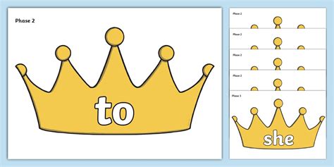 Phase And Tricky Words On Crowns Teacher Made Twinkl