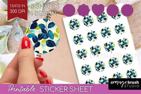 Eucalyptus Printable Sticker Sheet Graphic By Orange Brush Studio