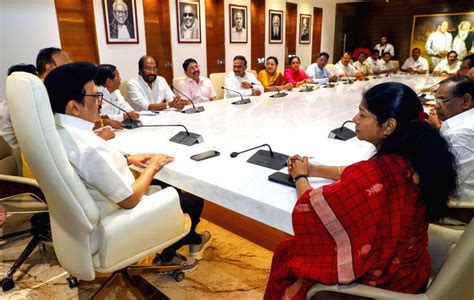 MK Stalin Chairs DMK MPs Meeting