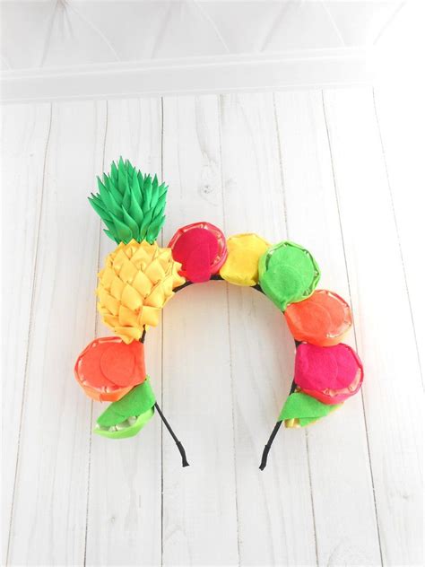 Fruit Headdress For Womens Pineapple Gift For Her Lemon Etsy Yellow