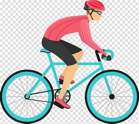 A Man Riding A Bike On A Transparent Background