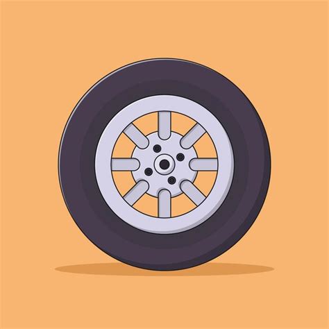 cartoon wheel vector art icons  graphics
