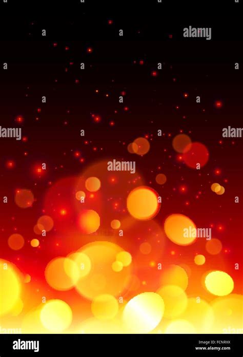 Bright Bokeh Effect Fire Abstract Background Stock Vector Image Art